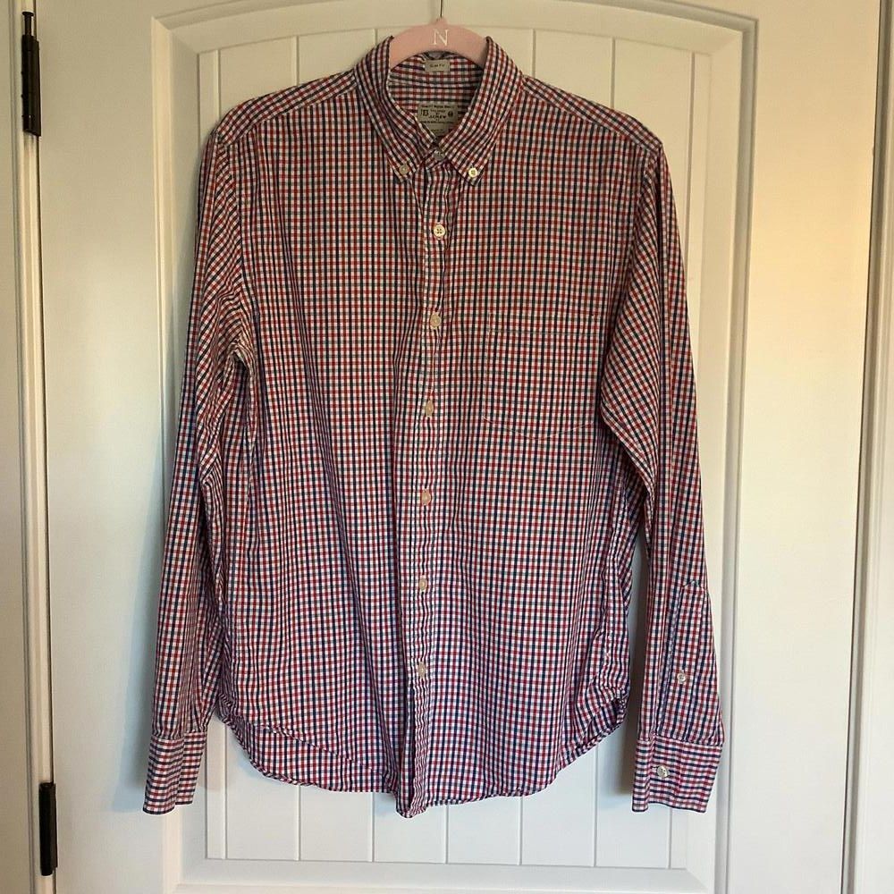 J.Crew Slim Fit Checked Shirt - Red & Blue
